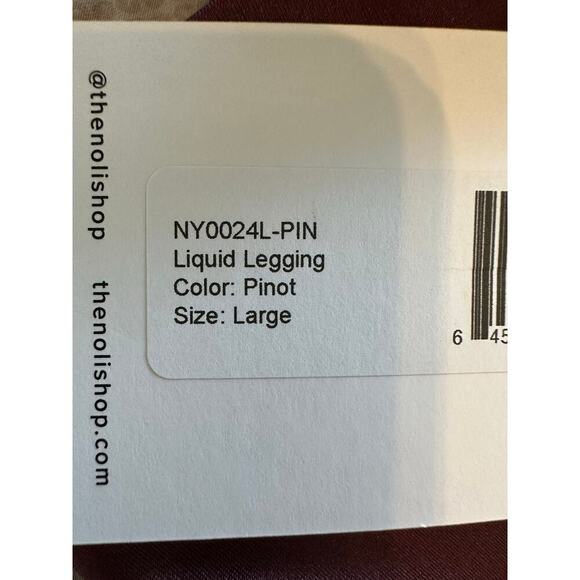 NOLI Matching SET Large Liquid Curve Sports Bra Liquid Leggings Pinot NWT - Picture 9 of 14